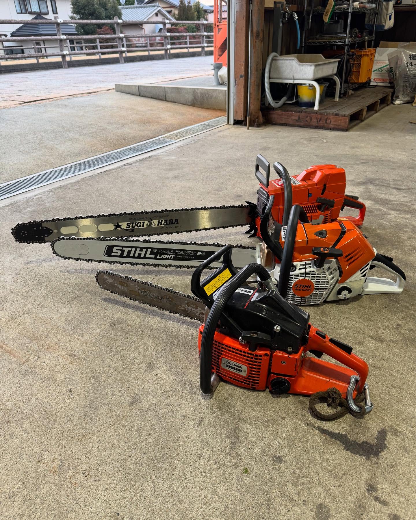 ウチのチェーンソー達😄
イイしまっせ👍