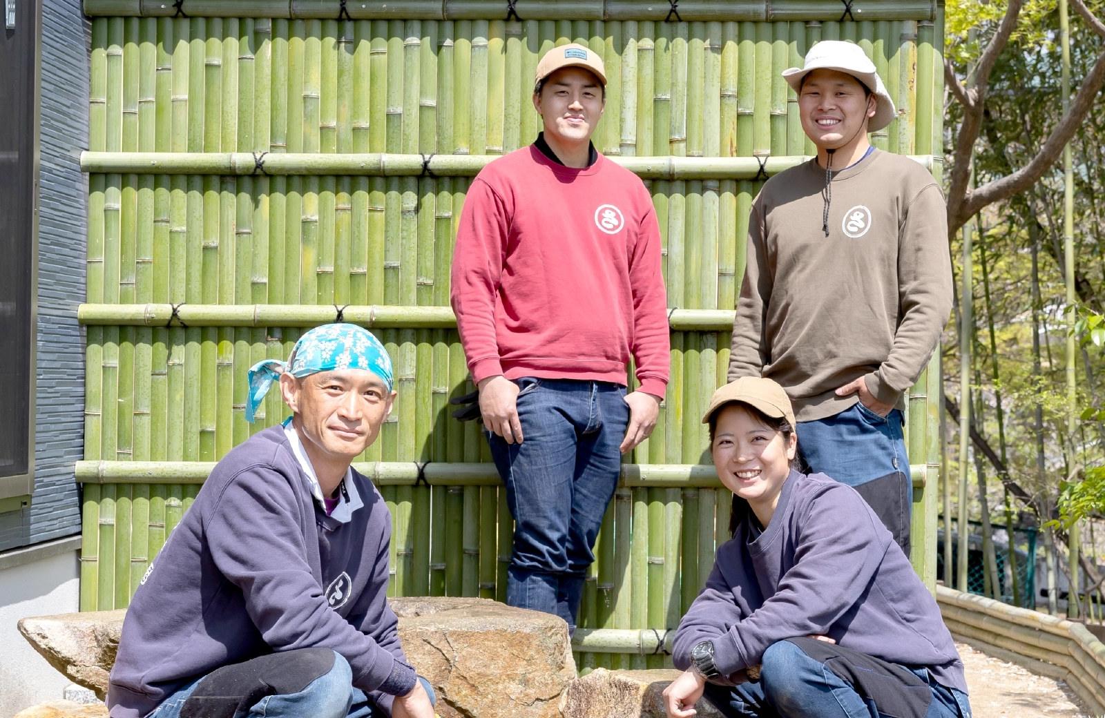 造園、芝庭施工の様子